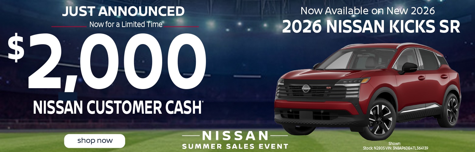 26 Nissan Kicks SR Customer Cash